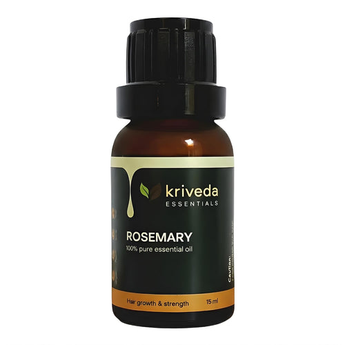 Kriveda Rosemary Oil 15ml — Pure Steam-Distilled | Hair, Scalp & Aromatherapy